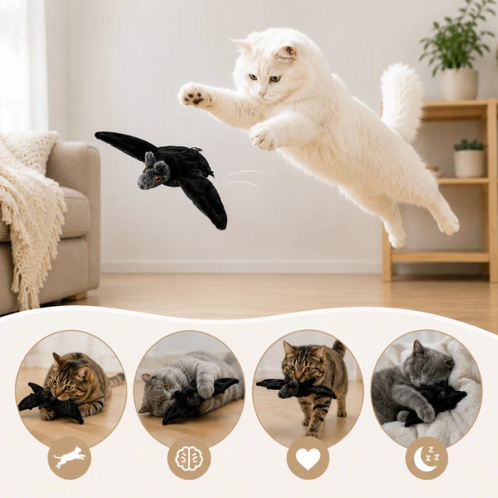 PlayfulPaws: Flying Bat Toy